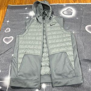 Nike Grey hooded vest size M